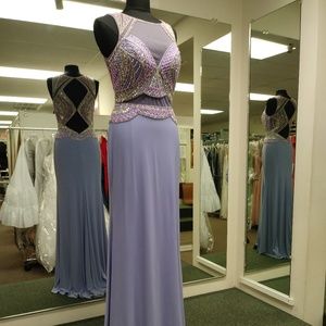 Nina Canacci Lilac Gown 3112